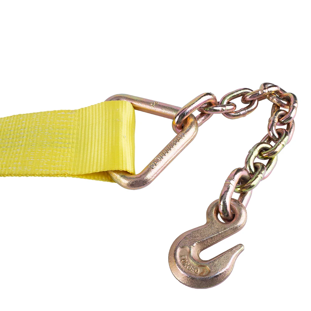 Enchain wholesale heavy duty OEM  truck winch straps with chain hook