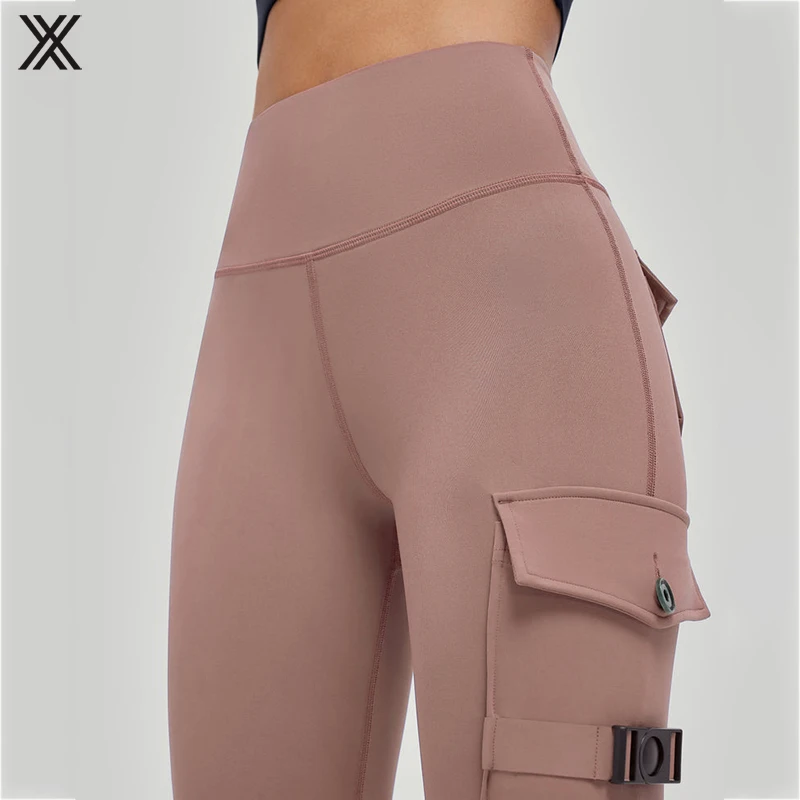 2023 New Design Custom Sportswear High Waist Cargo Fitness hot Yoga Pants Leggings with Pockets