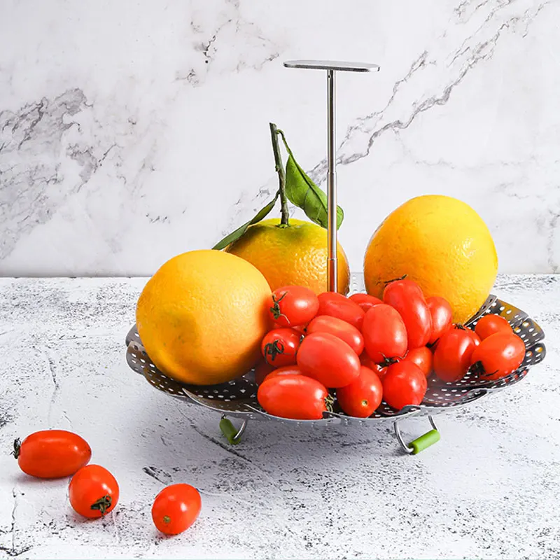 Fish Seafood Cooking Multi-purpose Food Steamer Stainless Steel Foldable Food Steamer  Collapsible Basket