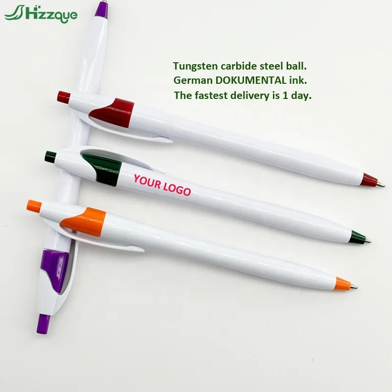 Wholesale Promotion Custom Logo Ballpoint Pen Plastic Business Advertising with Slogan Customizable Ball