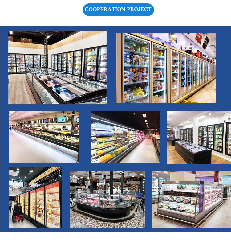 Glass Door Display Refrigerator Commercial Beverage Refrigeration Equipment Deep Display Fridge Freezer