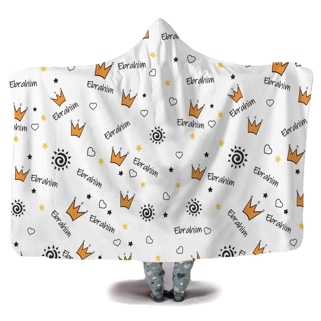 Personalized Hooded Blankets ultra-soft polyester fleece