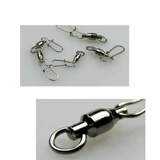 Stainless Steel Strong Ball bearing Swivel Fishing Swivel Snap Fishing Accessories