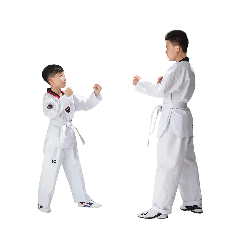  Hot sale in 2021 custom taekwondo uniform polyester wholesale Ribbed