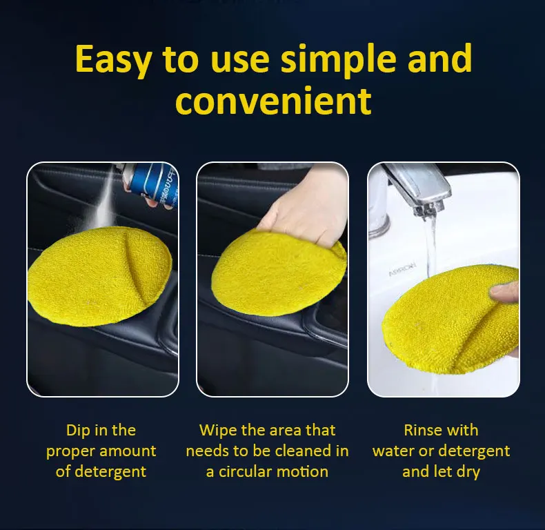 Quality Microfiber Sponge Pads Car Polishing Waxing Cleaning Pads With Finger Pockets Foam Sponges for Cars