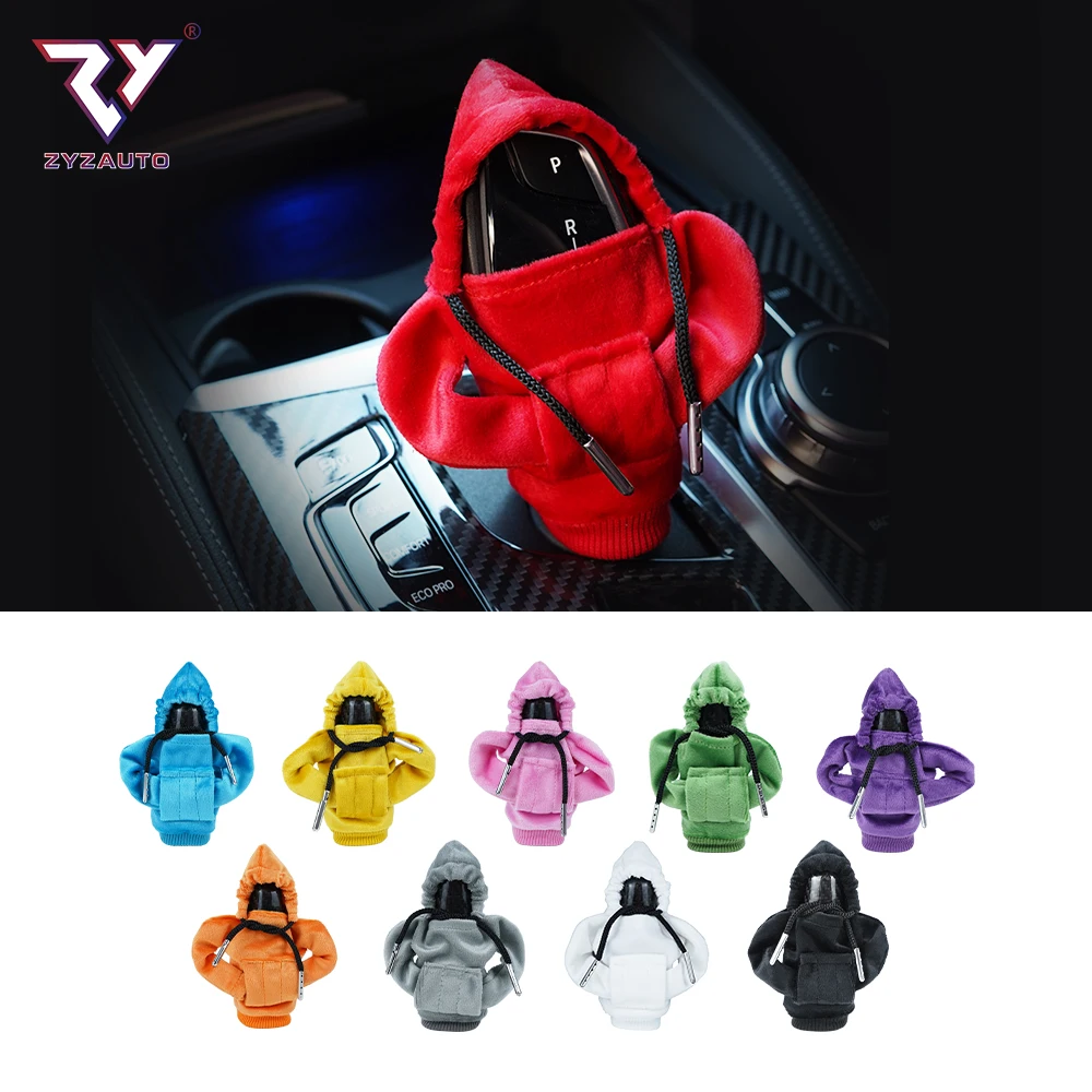ZY Car Interior Accessories Fashion Hoodies Car Gear Shift Knob Mini Hoodie Car Gear Shift Cover Hoodie