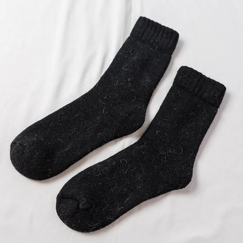 2023 new winter hot selling thickened terry color solid color wool socks