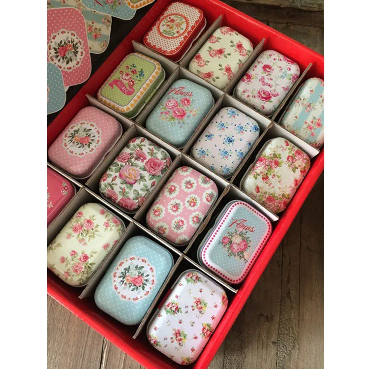 Custom Mini Portable Colorful Picture Drawing Small Tin Jewelry Pill Sugar Box