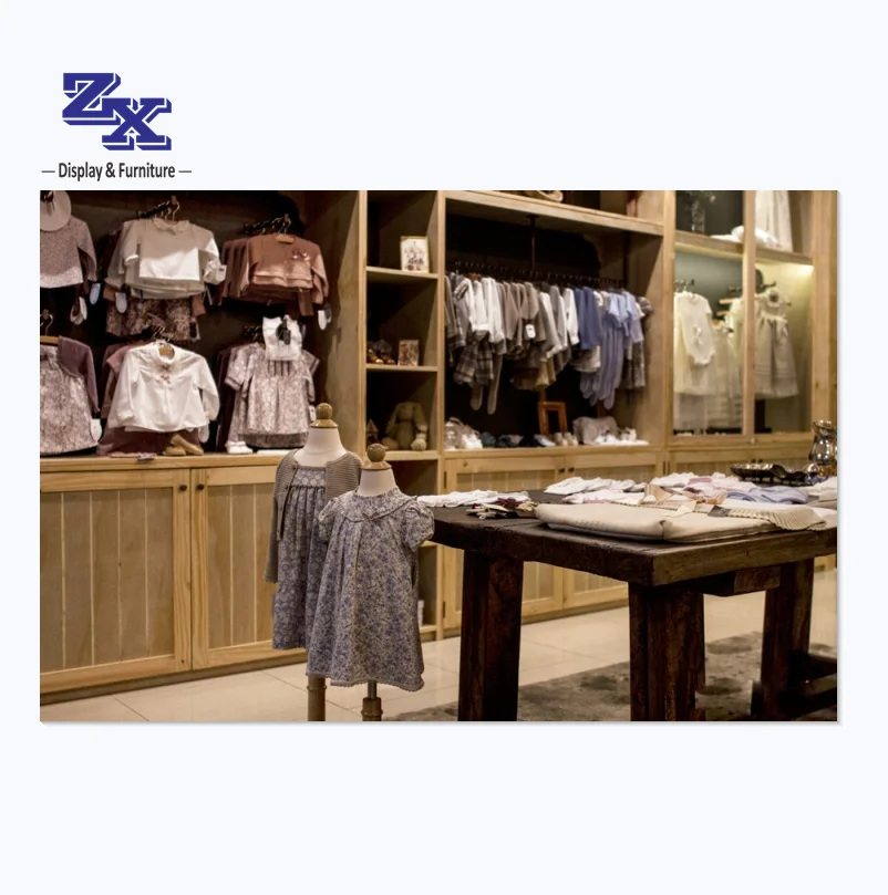 Kids Clothing Store Equipment, Kids Clothing Store Display Stand, Baby Garment Display Cabinet