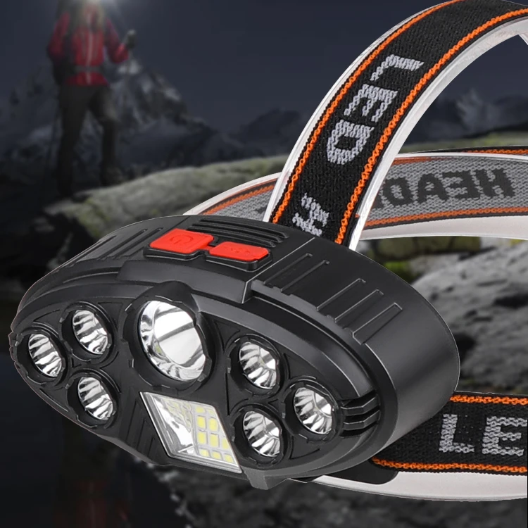 500 м 500LMS 7LED + 16 * SMD фары USB светодиодные супер яркий 4 режима работы Водонепроницаемый фонарик