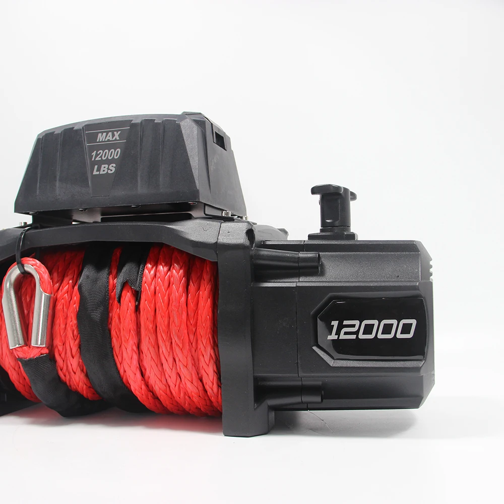 DAO 12v and 24 volt 12000lbs-13000lbs electric winch with red rope for sale
