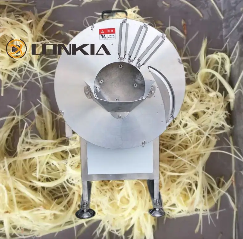 Under Offer LONKIA Root Vegetable Slicer Shredder Potato Ginger Carrot Coconut Shredding Machine 50-300kg/h