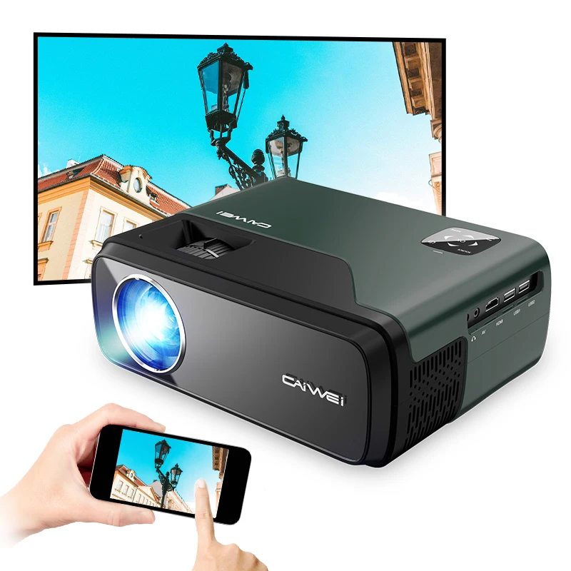 Проекторы 1080p Full Hd, Wi-Fi, портативный мини-проектор со светодиодной подсветкой, ЖК-видеопроектор Android с проекционным экраном