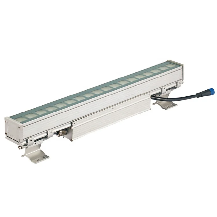 Architectural Linear Lighting LED Wall Washer DMX 512 RGB Outdoor Spotlight 36W Aluminum Tempered Glass Fixture