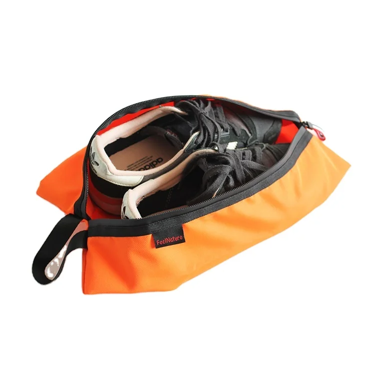 Hot sale custom logo waterproof 300D Oxford travel shoe bag custom school shoe bags
