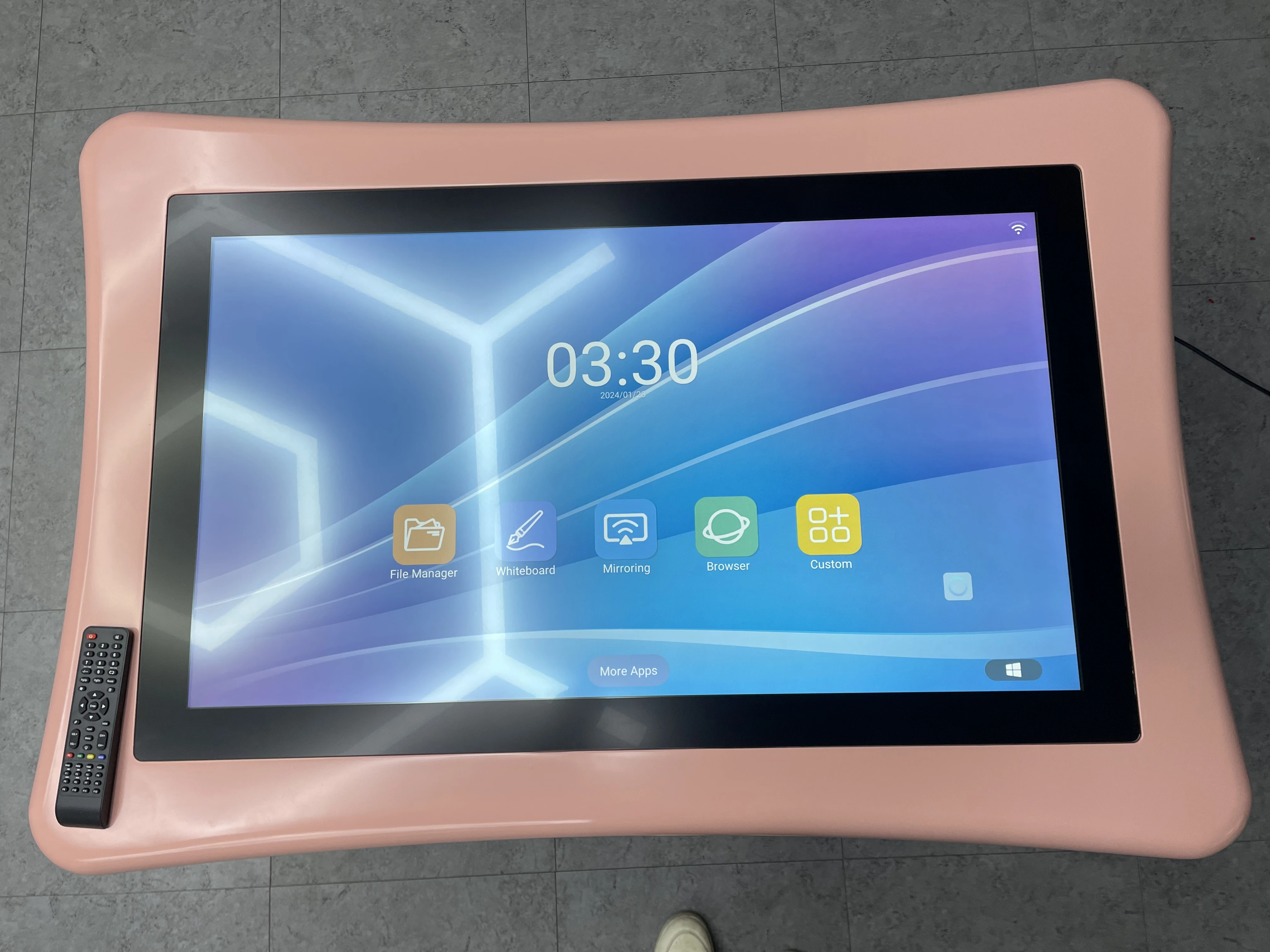 43inch 90cm 78cm height interactive touch table with 4mm tempered glass and legs detachable for restaurant and libuary