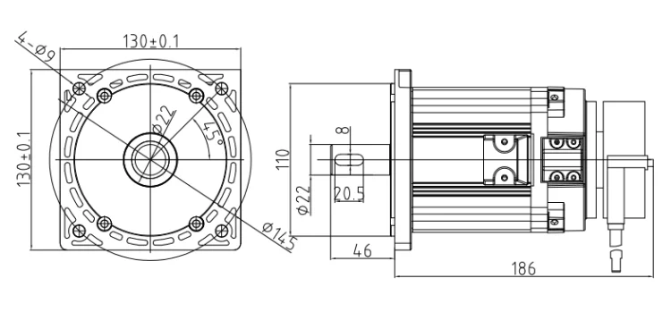 Powerful Automatic Doors 2200W Servo Motor with Gear Reducer for Rolling Shutter Door High Speed Control Box