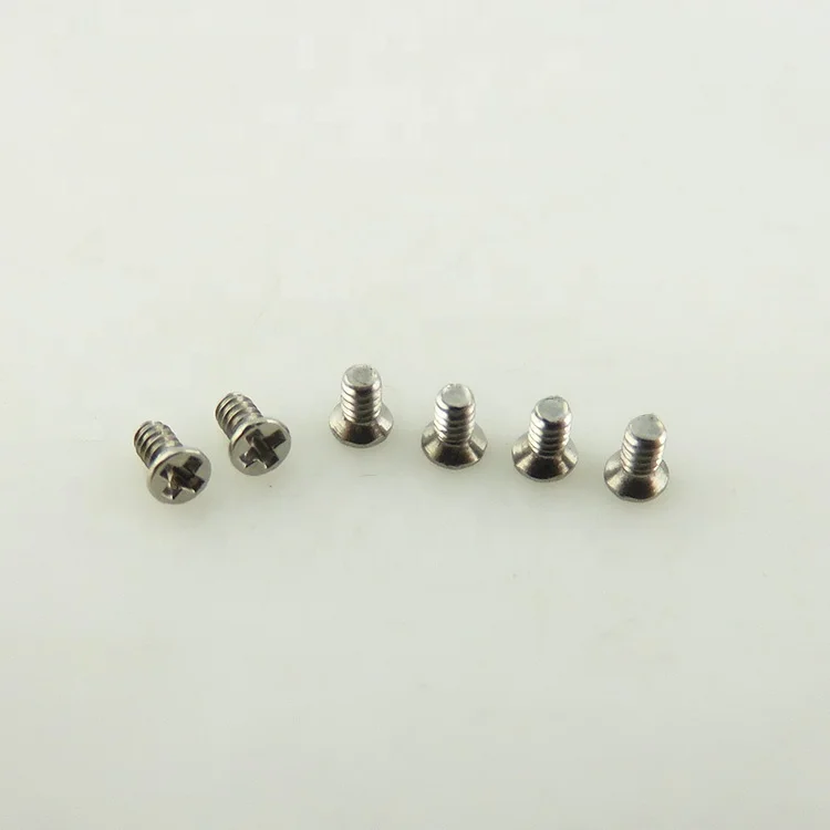 Wholesale nickel plated M1X2mm super mini screw for watch/glasses