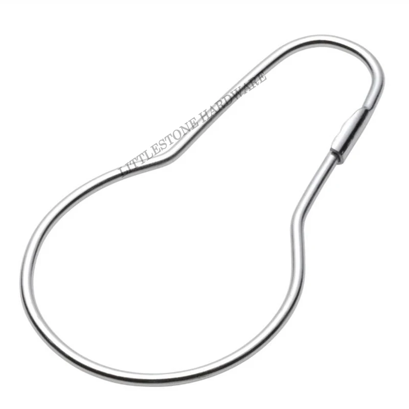 
Simple Pear Shower Curtain Rings Fits Standard Shower Curtains Easy Slide Design 