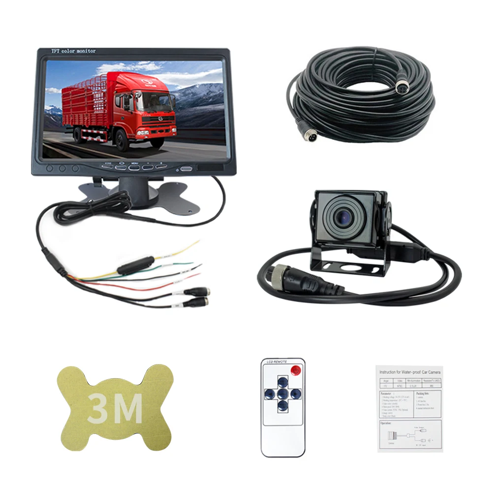  720p AHD камера 7 дюймовый монитор Автобус CCTV грузовик 12v 24v система