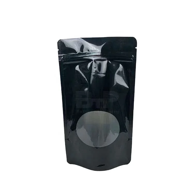 Food Grade Resealable Ziplock Stand up Pouch Waterproof bag with window for Dry Food Tea