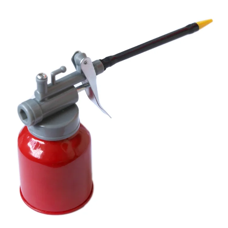 New transparent high pressure pump pistol type oiler 250cc with flexible hose