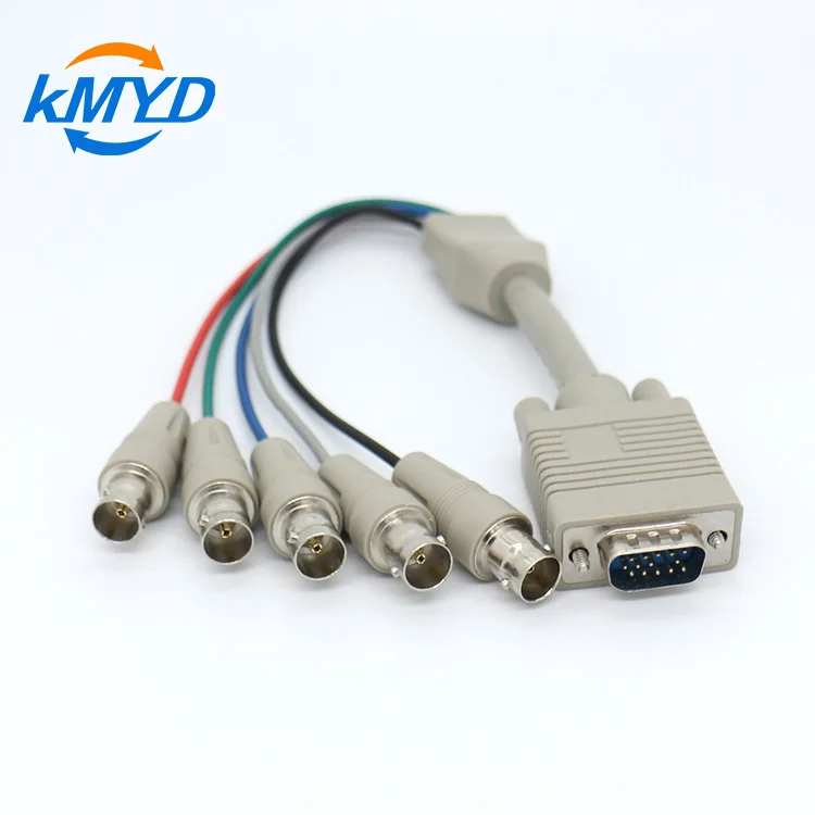 Разъем HD 15 штыревой соединительный кабель с байонетным коаксиальным разъемом гнездовой разъем 50 75 омов HD / SDI / CCTV RF соединитель bnc кабель