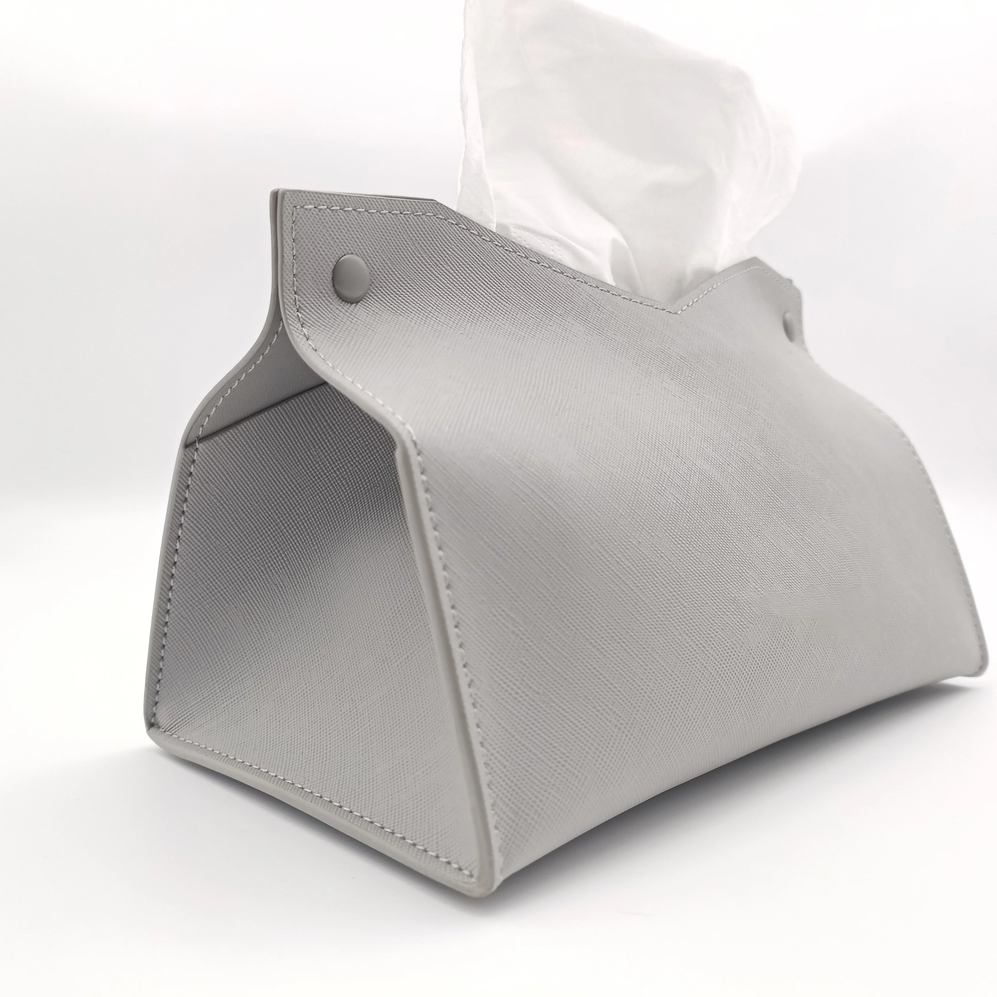 Luxury Kitchen Tissue Holder PU Leather Desk Organizer Tissue Paper Box Soft Foldable Napkin Case for Car Office Home Decoration