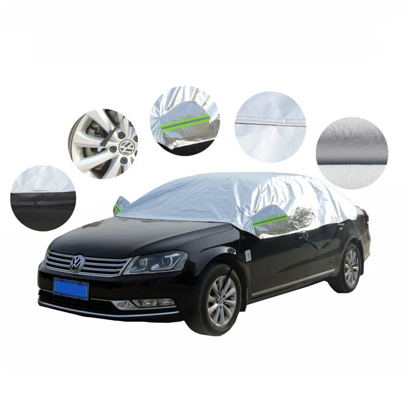Large Saloon Car Top Cover Roof windscreen Windows Sunblock Half Car Cover