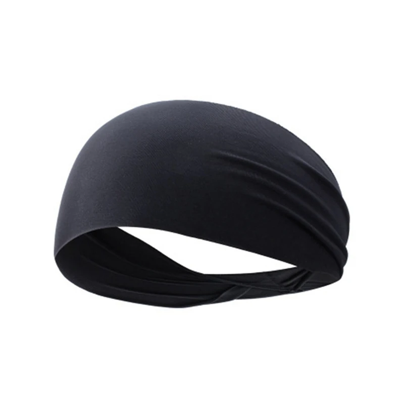 Factory Custom Logo Print Elastic Hair Band Women Men Absorption Sweat Polyester Football Basketball Running Yoga Sport Headband