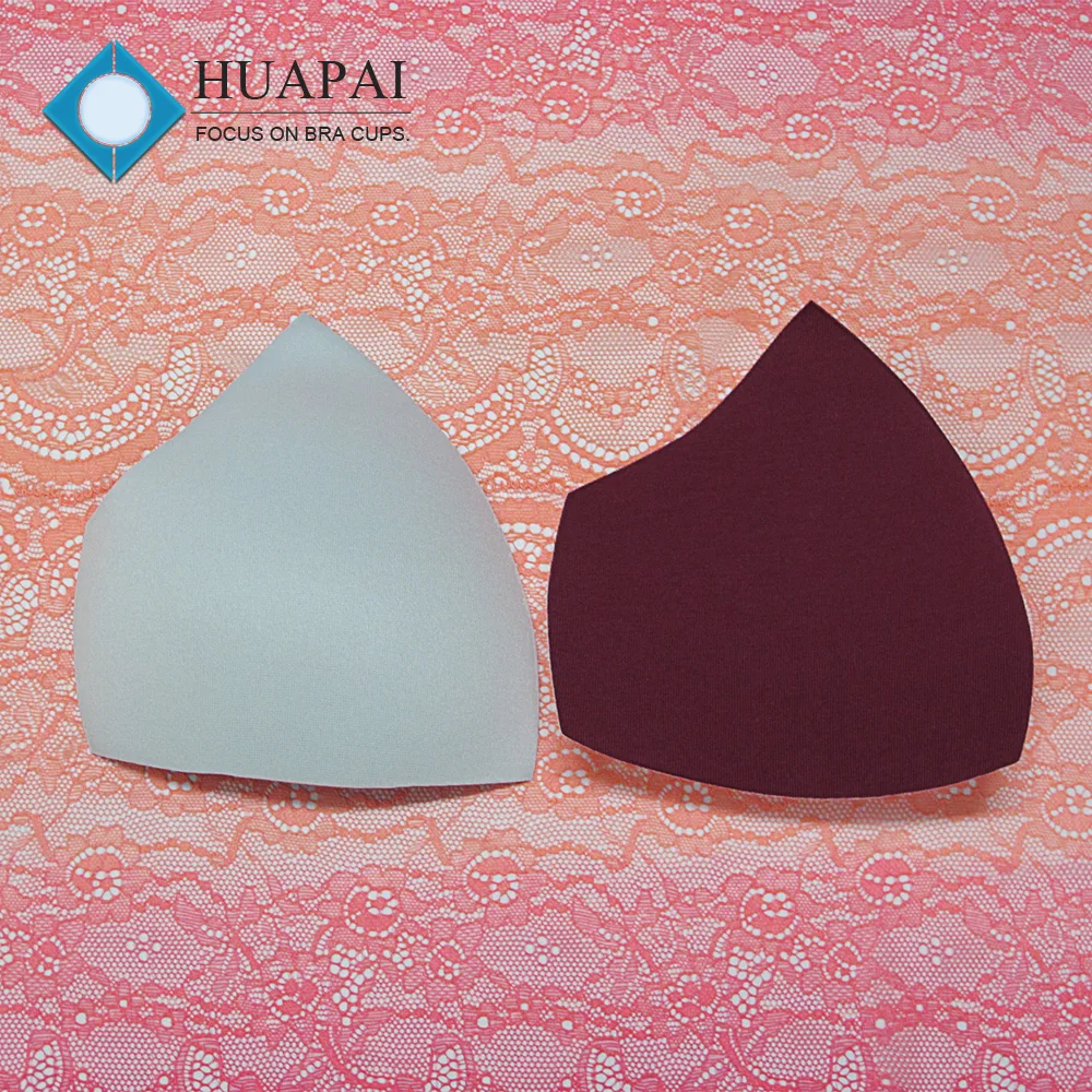 China factory Special shape absorb sweat cotton fabric laminated foam bra cup wholesale for young girls