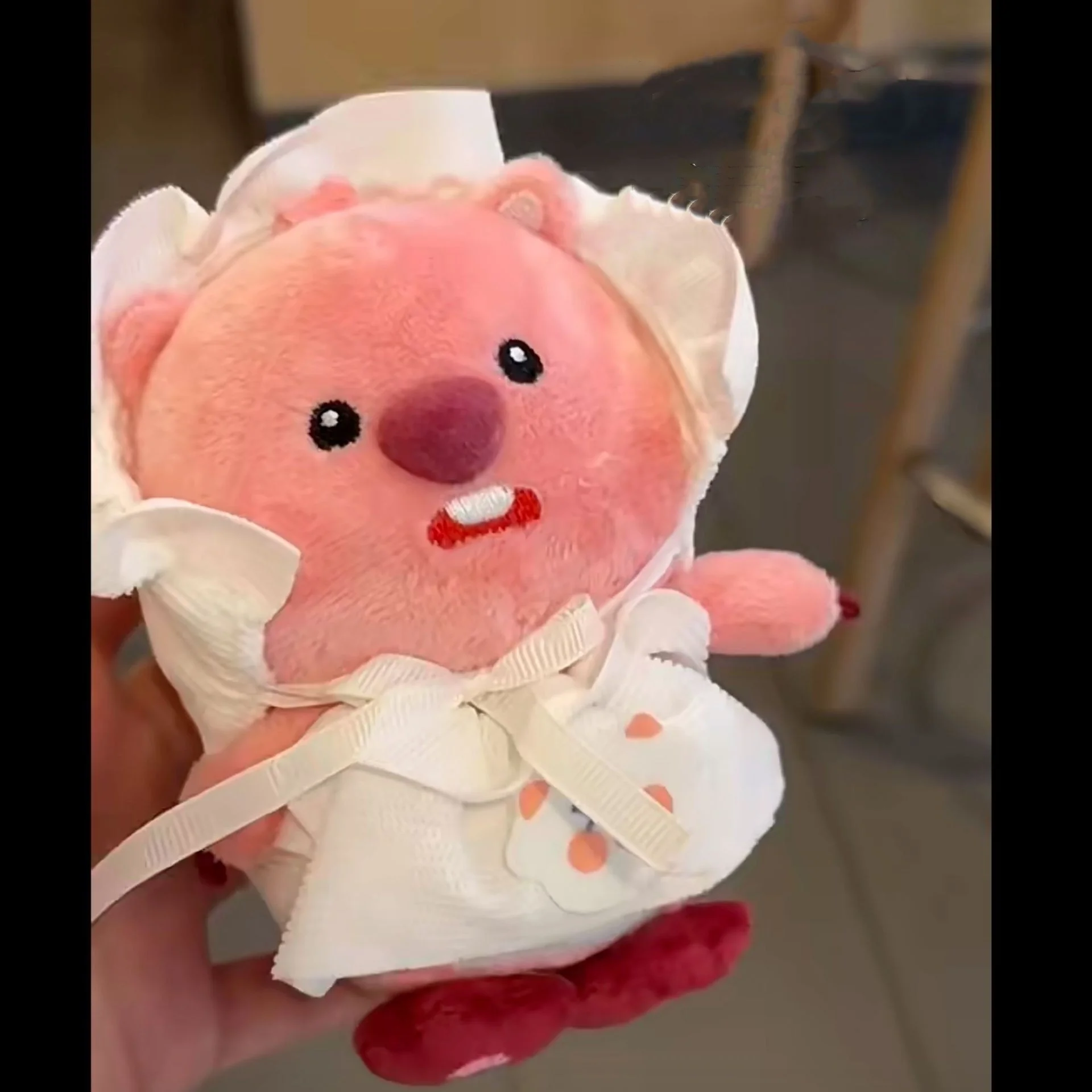 Hot Selling New Design Bashful Blush Loopy Plush Toys Lovely elk headband loopy plush keychain Children gift