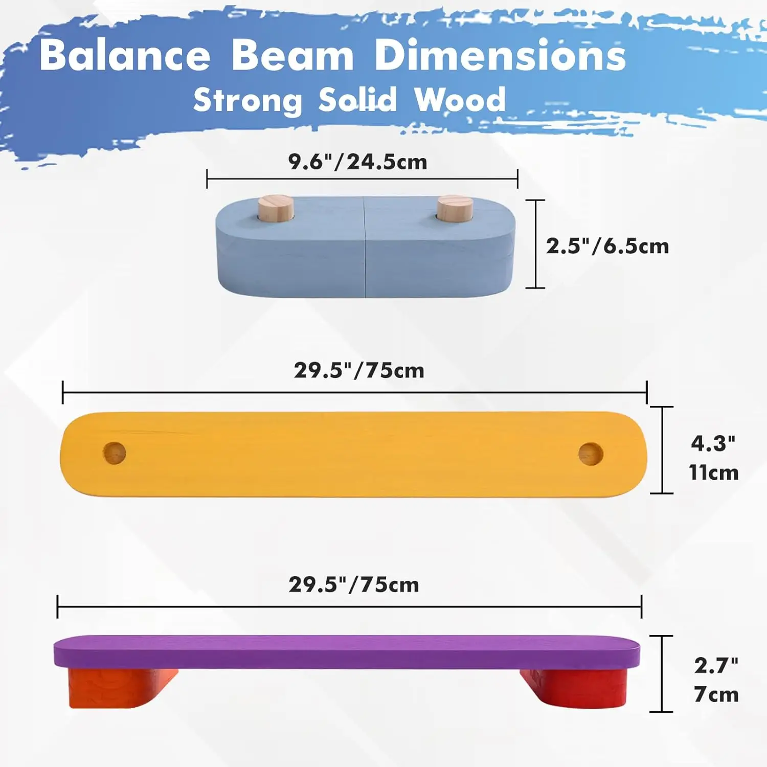 Have fun Montessori Stepping Stones Home Gym toys Kids Balance Board Toddler Playground Balance Beams for cooperation ability