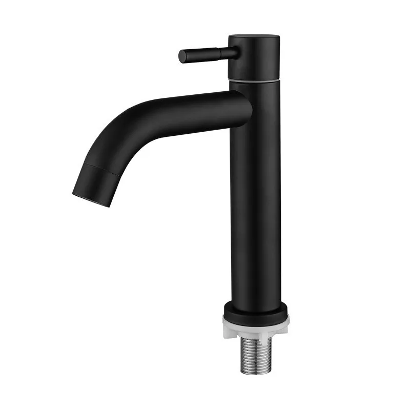 2024 Lead Free Stainless Steel Wash Face Bathroom Sink Faucets Mixer Basin Mixer Anti-scratch Water Tap Black Basin Faucets