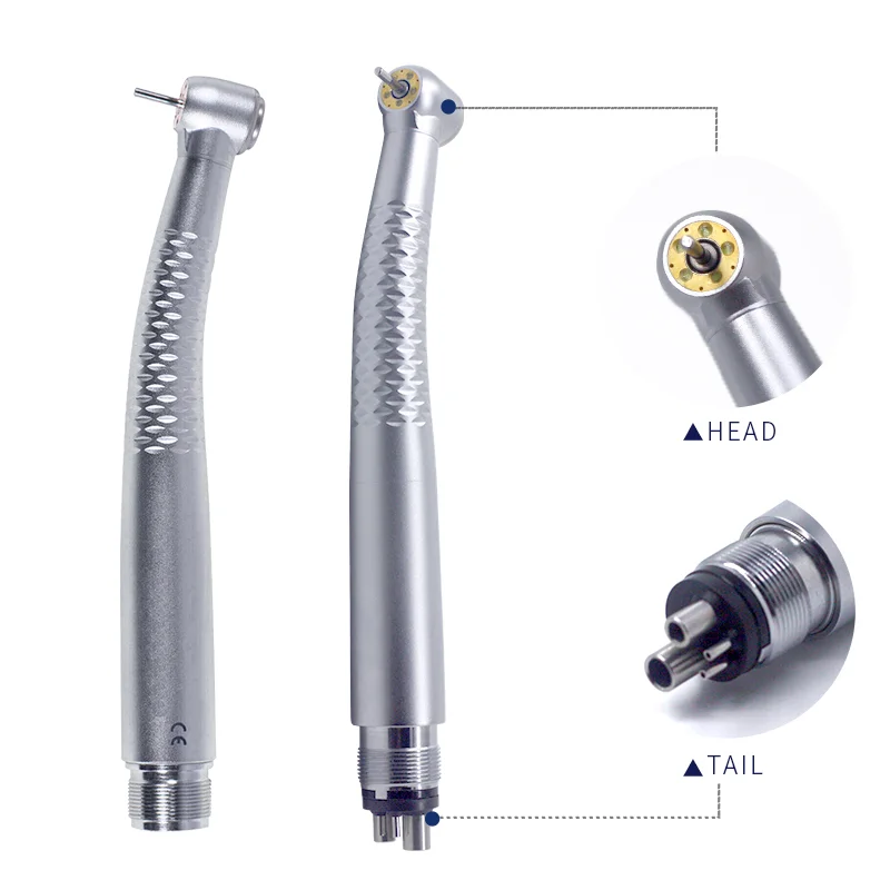 wholesale Dental 5 LED 5 Water Spray Air Turbine 5LED With E-generator High Speed Handpiece