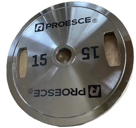 Fitness Equipment Two-Hole Powerlifting Bumper Plate Discs Calibrated Weight Plates for Strength Training