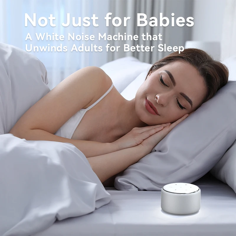 Wholesale OEM&ODM  Nature Sounds Portable with color light Sleep Aid with Light and Music Function White Noise Sound Machine