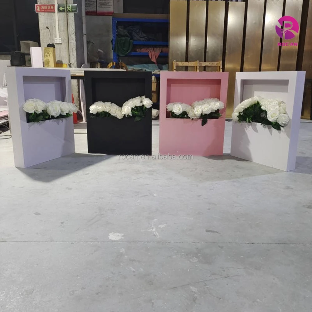 Welcome Sign Wedding Party Flower Board Box Stand Decorations for Reception