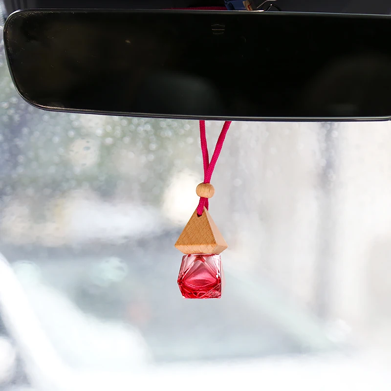 perfume car air freshener bottle 8ml frosted empty bottle auto empty car perfume bottle wood