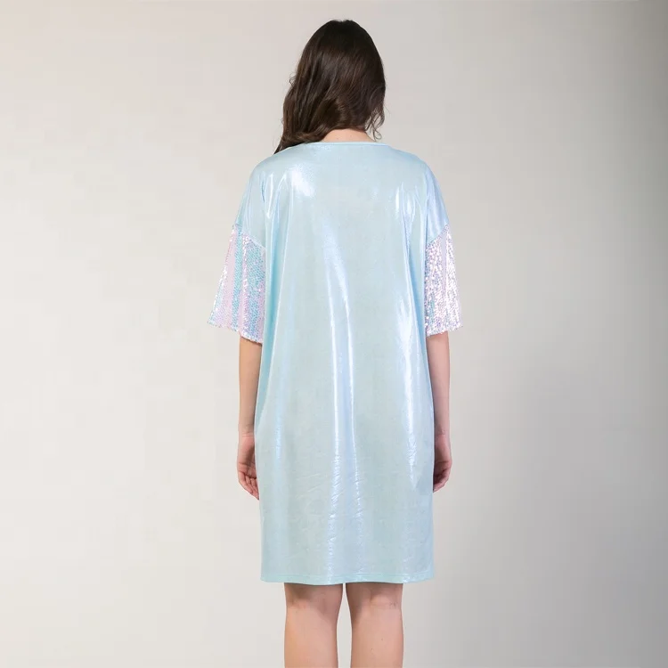 Custom Shinny Crew-Neck Lightweight Plus Size Sequin Cowgirls Pattern Dot Crystal T-shirts for Women