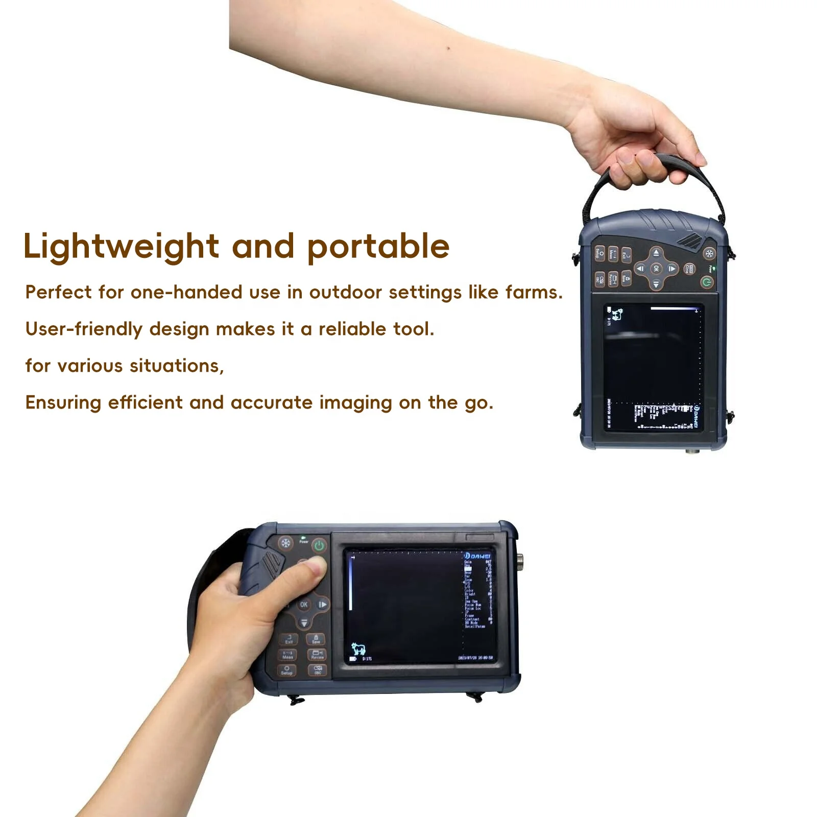 Veterinary Ultrasound Machine Pregnancy Portable Vet Handheld Scanner B-Ultra Sound Convex Probe for Cattle Pig Goat Horse