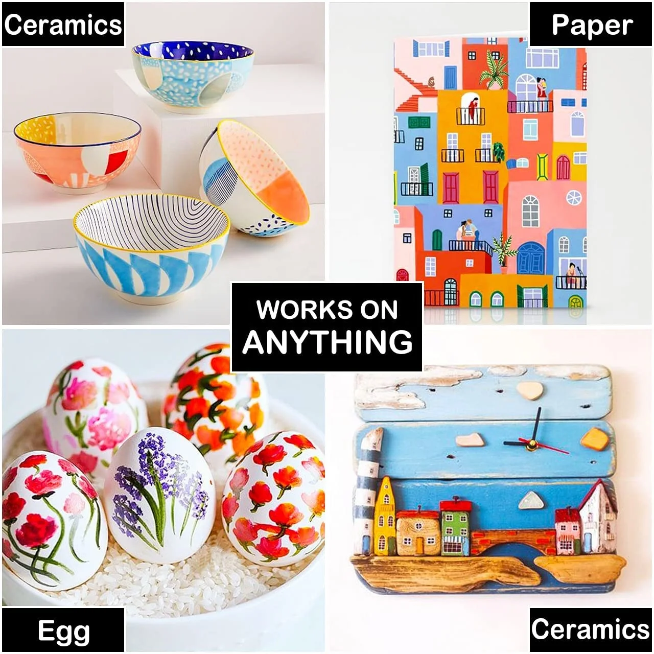 Acrylic Paint Pens for Rock Painting, Stone, Ceramic, Glass, Wood, Canvas, Acrylic Paint Markers Extra-fine Tip