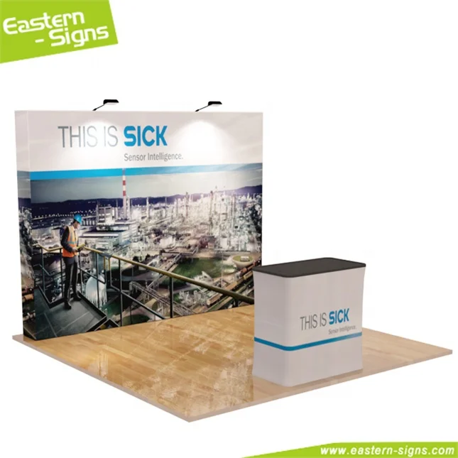 Lightweight collapsible aluminum fabric 10x10 pop up high quality convention booth for advertising