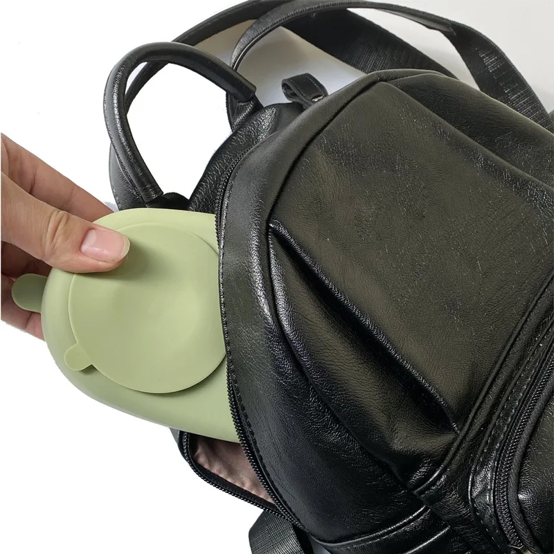 Anti-Slip Silicone Baby Feed Training Bowl Tray with Cutlery, Food Divider Taste Suction Plate with Spoon Fork For Travel