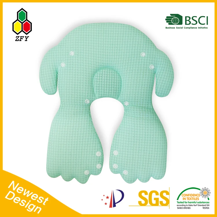 Soft Tencel Breathable 3D Air Mesh Height Adjustable Baby Sleep Pillow For Summer