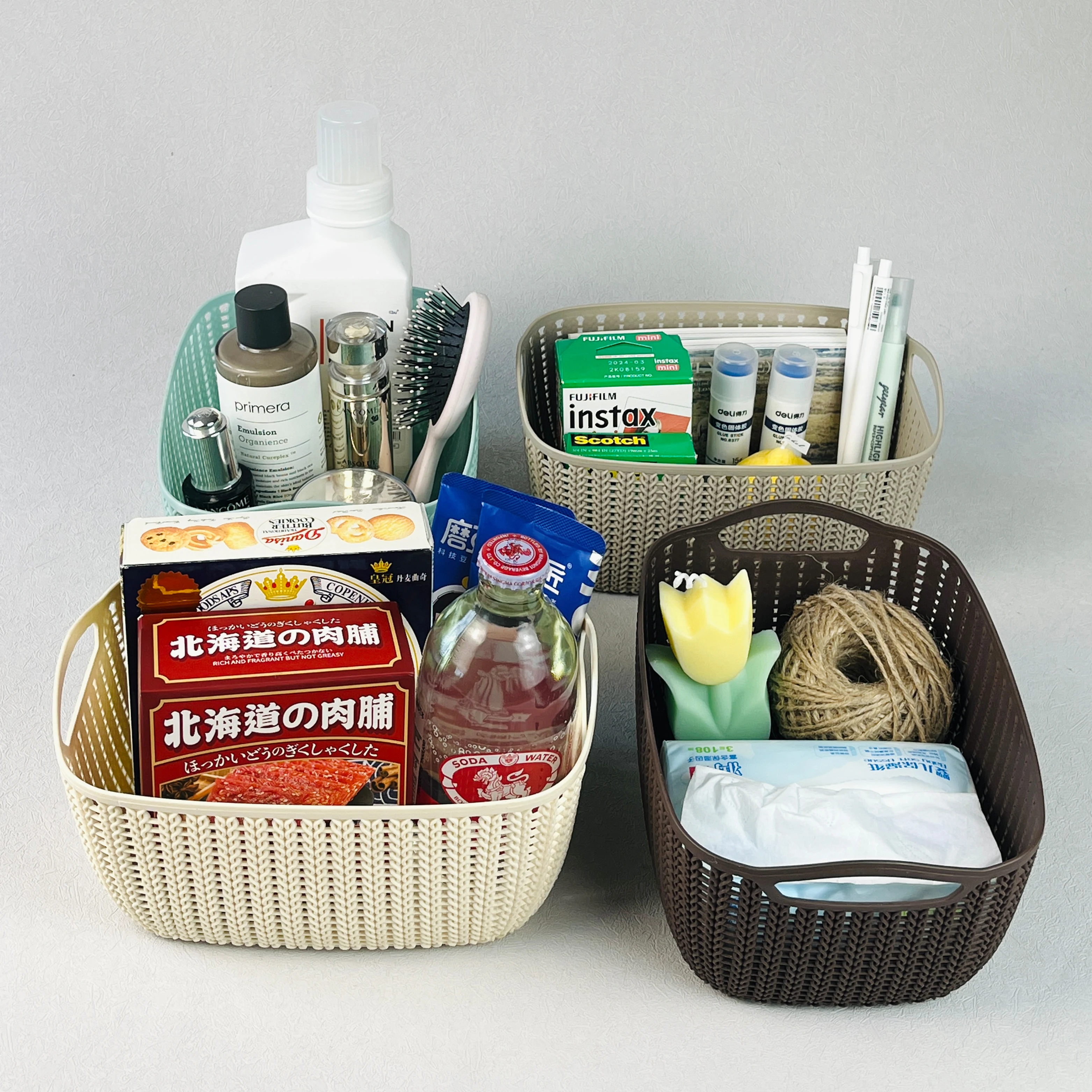 Household Plastic Vine-like Storage Box Desktop Clutter Storage Basket Bathroom Cosmetics Storage Basket