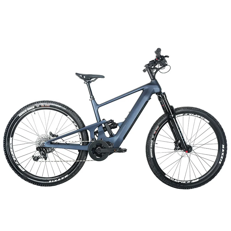 ANLOCHI 29 inch BAFANG M500 mid drive 48V 500W 15Ah lithium cells carbon fiber full suspension ebike electric mountain bicycle