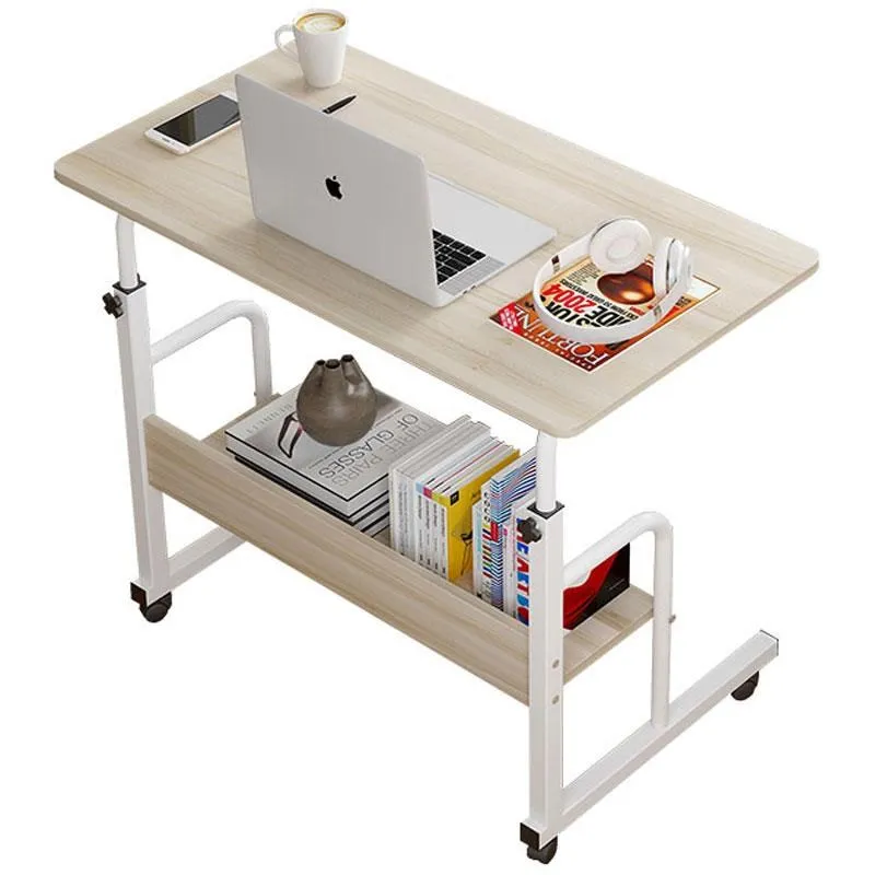 Bedroom Over Bed Table Adjustable Computer Desk Mesa Portatil Wood Laptop Overbed Table With Shelf