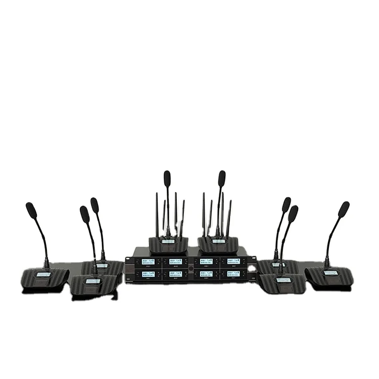new performance pro sound true diversity professional quality 8 wireless microphone uhf with wireless receiver for conference