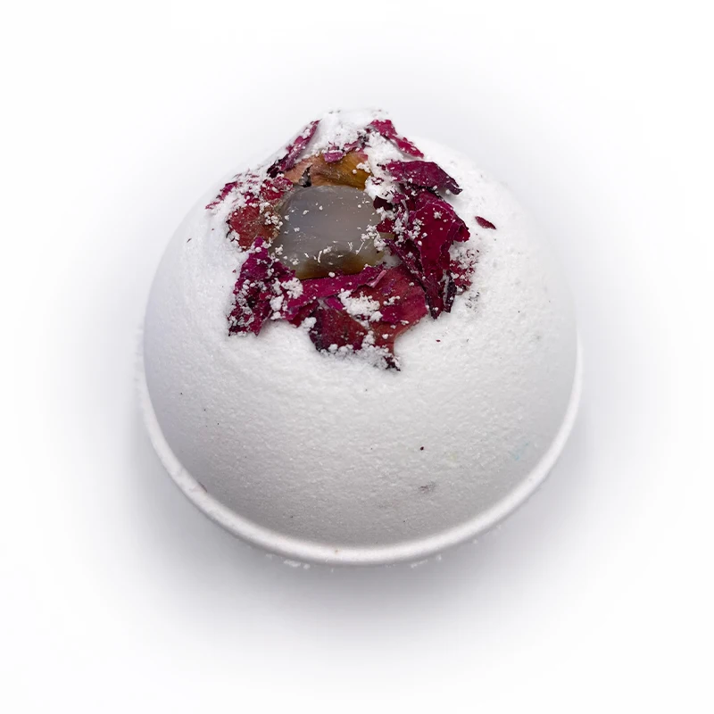 Handmade Stress Relief Bath Bombs Natural Crystal Bath Salt Soap Bubble Shower Bath Fizzer Bathbombs with Dry Flowers
